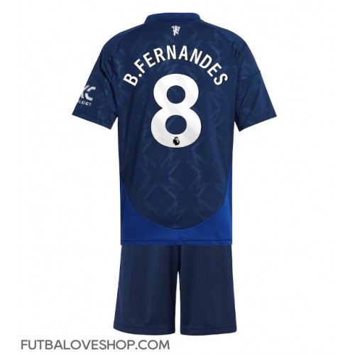 Dres Manchester United Bruno Fernandes #8 Preč pre deti 2024-25 Krátky Rukáv (+ trenírky)